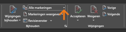 Knop alle markeringen